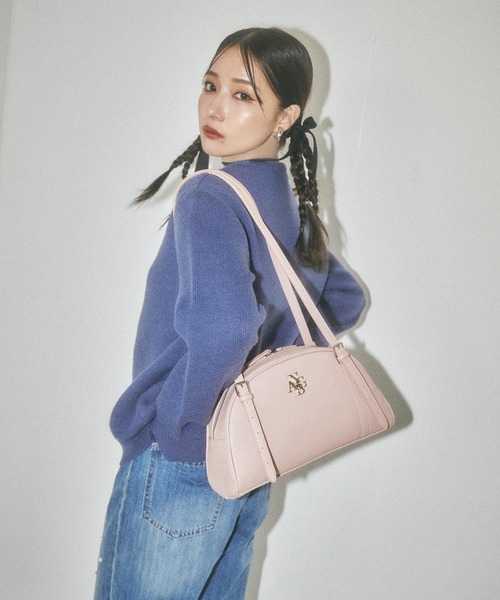 ANDGEEBEE（アンジービー）の「ラウンドショルダーバッグ（ショルダーバッグ・レディース・ピンク/ブラック・FREE）」の5枚目の写真