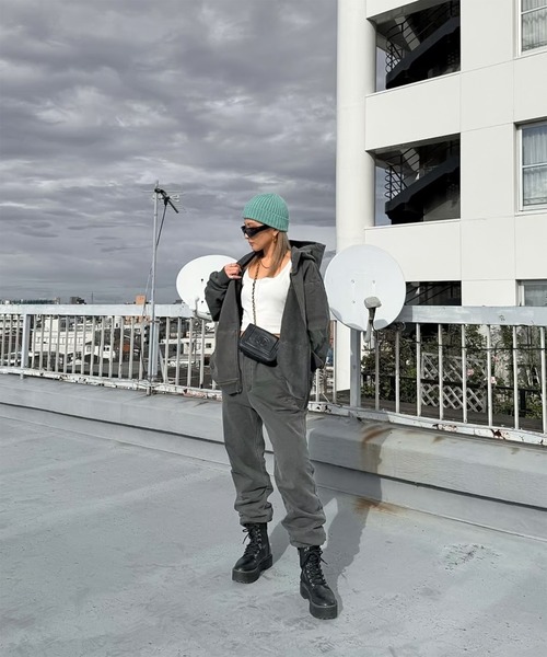 FLEX(フレックス)の「【FLEX】Heavy weight pigmentzip parker(パーカー・メンズ・グレー/ブラック・MEDIUM/LARGE/X-LARGE)」の13枚目の写真