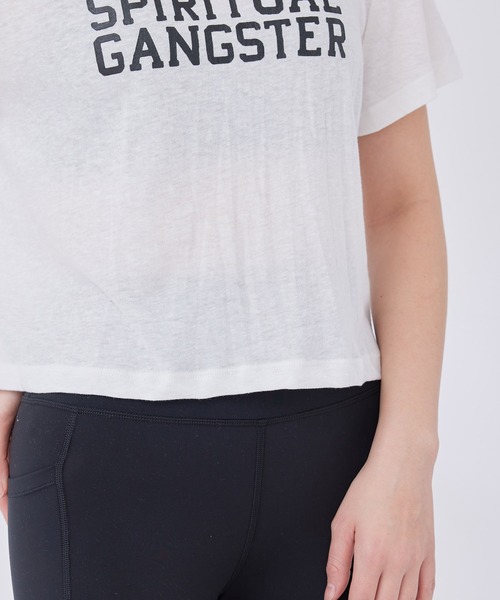 Spiritual Gangster（スピリチュアルギャングスター）の「【SPIRITUAL GANGSTER】クロップド丈ロゴTシャツ（Tシャツ/カットソー・レディース・ホワイト系その他2・S）」の13枚目の写真
