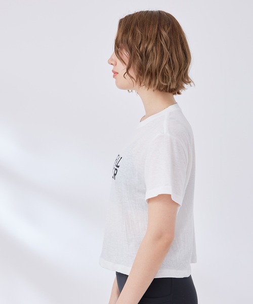 Spiritual Gangster（スピリチュアルギャングスター）の「【SPIRITUAL GANGSTER】クロップド丈ロゴTシャツ（Tシャツ/カットソー・レディース・ホワイト系その他2・S）」の5枚目の写真