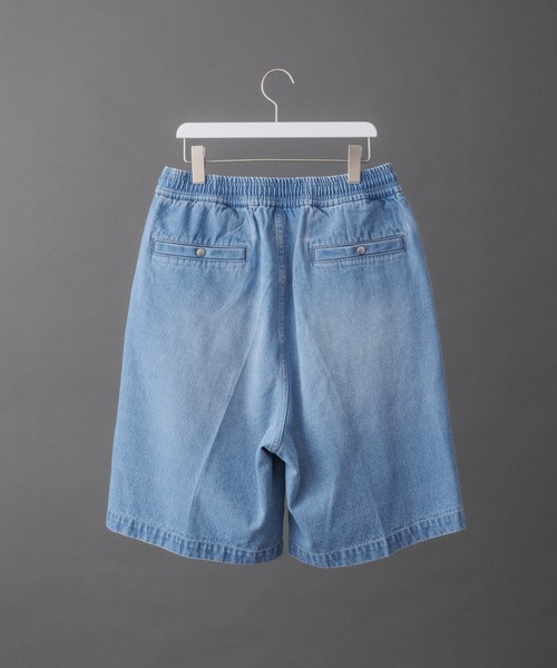 【セール】【コットンUSA】ルーズフィット デニム バギー ショーツ / セットアップ対応（デニムパンツ）｜ADAM ET ROPE'（アダムエロペ）