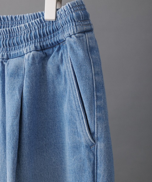 【セール】【コットンUSA】ルーズフィット デニム バギー ショーツ / セットアップ対応（デニムパンツ）｜ADAM ET ROPE'（アダムエロペ）