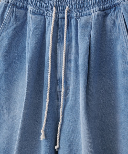 【セール】【コットンUSA】ルーズフィット デニム バギー ショーツ / セットアップ対応（デニムパンツ）｜ADAM ET ROPE'（アダムエロペ）