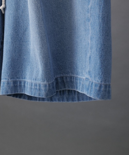 【セール】【コットンUSA】ルーズフィット デニム バギー ショーツ / セットアップ対応（デニムパンツ）｜ADAM ET ROPE'（アダムエロペ）