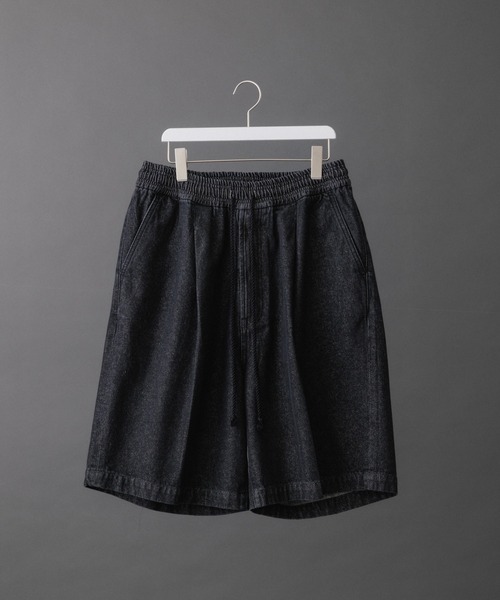 【セール】【コットンUSA】ルーズフィット デニム バギー ショーツ / セットアップ対応（デニムパンツ）｜ADAM ET ROPE'（アダムエロペ）