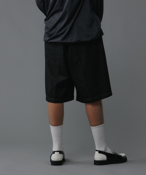 【セール】【コットンUSA】ルーズフィット デニム バギー ショーツ / セットアップ対応（デニムパンツ）｜ADAM ET ROPE'（アダムエロペ）