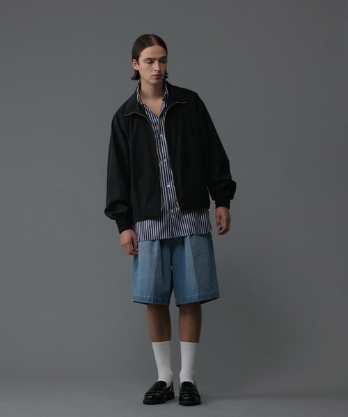 【セール】【コットンUSA】ルーズフィット デニム バギー ショーツ / セットアップ対応（デニムパンツ）｜ADAM ET ROPE'（アダムエロペ）