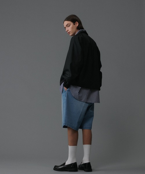 【セール】【コットンUSA】ルーズフィット デニム バギー ショーツ / セットアップ対応（デニムパンツ）｜ADAM ET ROPE'（アダムエロペ）