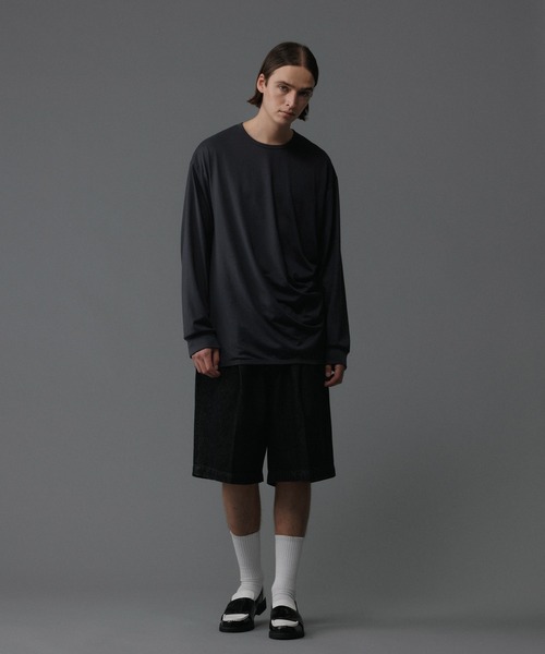 【セール】【コットンUSA】ルーズフィット デニム バギー ショーツ / セットアップ対応（デニムパンツ）｜ADAM ET ROPE'（アダムエロペ）