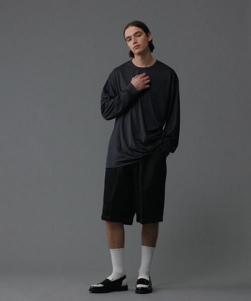 【セール】【コットンUSA】ルーズフィット デニム バギー ショーツ / セットアップ対応（デニムパンツ）｜ADAM ET ROPE'（アダムエロペ）