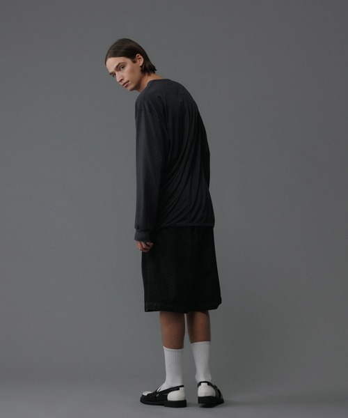 【セール】【コットンUSA】ルーズフィット デニム バギー ショーツ / セットアップ対応（デニムパンツ）｜ADAM ET ROPE'（アダムエロペ）