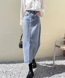 Miniministore | デニムスカート スリット タイトスカート(デニムスカート)