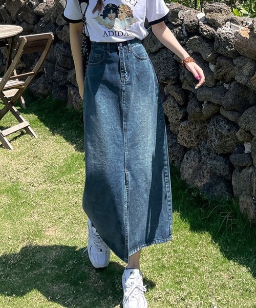 Miniministore(ミニミニストア)の「デニムスカート スリット タイトスカート(デニムスカート・レディース・ブラック/サックスブルー/インディゴブルー・L/S/M/XL)」の12枚目の写真