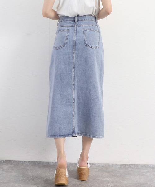 Miniministore(ミニミニストア)の「デニムスカート スリット タイトスカート(デニムスカート・レディース・ブラック/サックスブルー/インディゴブルー・L/S/M/XL)」の17枚目の写真