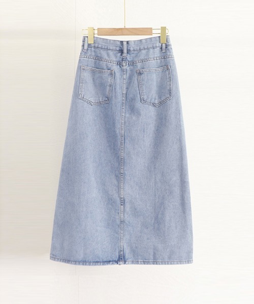 Miniministore(ミニミニストア)の「デニムスカート スリット タイトスカート(デニムスカート・レディース・ブラック/サックスブルー/インディゴブルー・L/S/M/XL)」の19枚目の写真