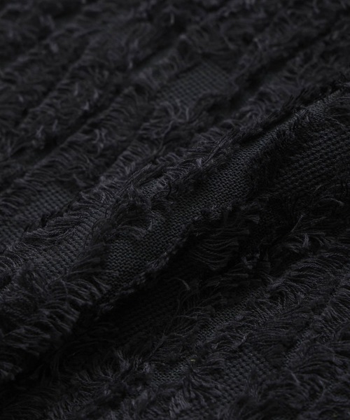 NANO universe（ナノユニバース）の「フリンジニットスカート(セットアップ可)（スカート・レディース・ブラック/オフホワイト・S/M）」の22枚目の写真