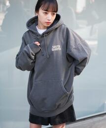 WEGO | WEGO/【24年春夏新作】ピグメントグラフィックプルパーカー(パーカー)