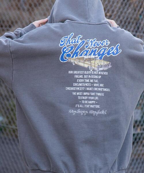 WEGO（ウィゴー）の「WEGO/ピグメントグラフィックプルパーカー（パーカー・メンズ・その他2/その他1/その他3/その他4・LARGE/MEDIUM）」の4枚目の写真