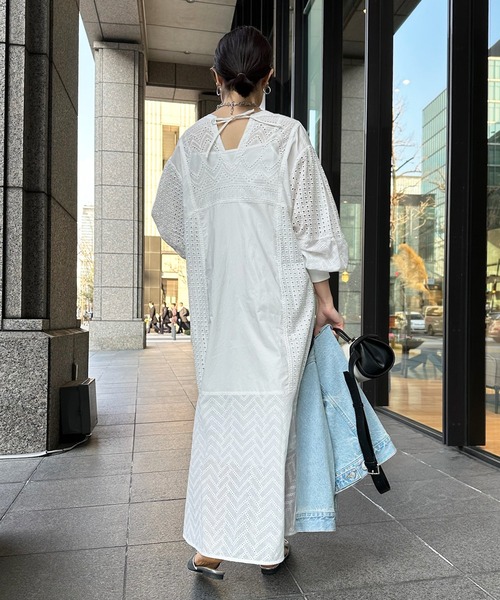 DouDou(ドゥドゥ)の「【リバイバルアイテム】【前後2WAY】レース2WAYワンピース(ワンピース・レディース・オフホワイト/ブラック/ブラウン・FREE)」の13枚目の写真