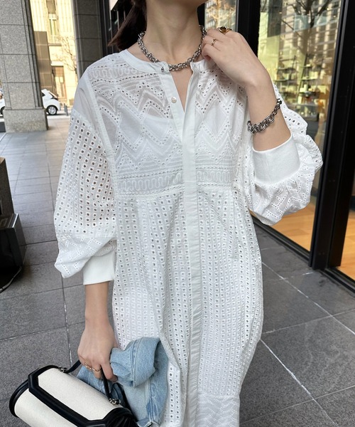 DouDou(ドゥドゥ)の「【リバイバルアイテム】【前後2WAY】レース2WAYワンピース(ワンピース・レディース・オフホワイト/ブラック/ブラウン・FREE)」の14枚目の写真