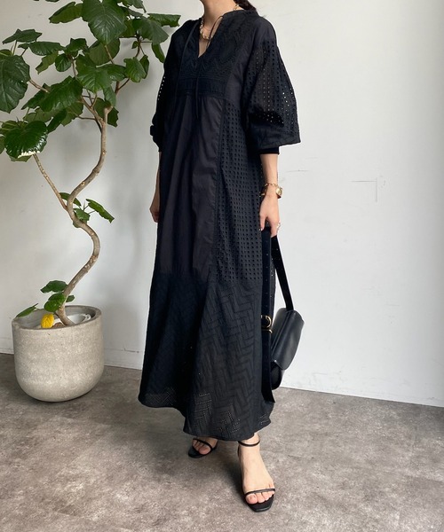 DouDou(ドゥドゥ)の「【リバイバルアイテム】【前後2WAY】レース2WAYワンピース(ワンピース・レディース・オフホワイト/ブラック/ブラウン・FREE)」の18枚目の写真