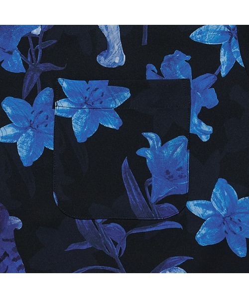 Onitsuka Tiger(オニツカタイガー)の「PRINTED SHIRT / プリンティッドシャツ(シャツ/ブラウス・メンズ・ブラック×ブルー/ライトグリーン系1・S/L/M/XL)」の6枚目の写真