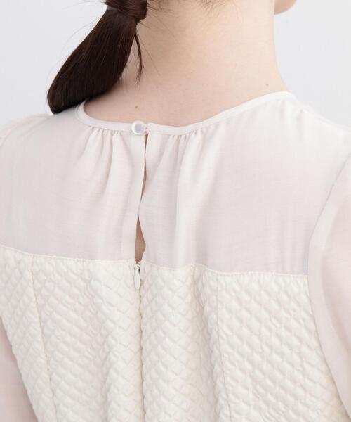 PROPORTION BODY DRESSING（プロポーションボディドレッシング）の「シアー切り替えジャガードワンピース / 1214140316（ワンピース・レディース・ホワイト系その他/ブラック・SMALL/MEDIUM）」の3枚目の写真