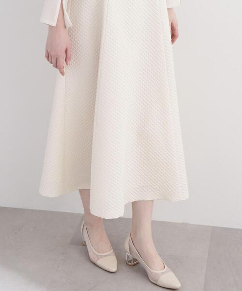 PROPORTION BODY DRESSING（プロポーションボディドレッシング）の「シアー切り替えジャガードワンピース / 1214140316（ワンピース・レディース・ホワイト系その他/ブラック・SMALL/MEDIUM）」の7枚目の写真