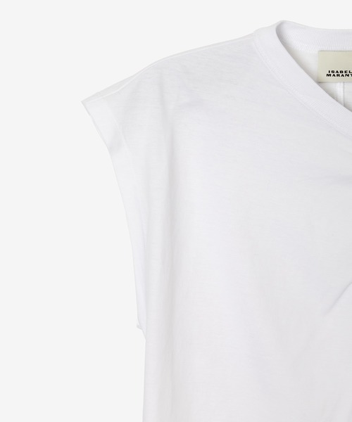 ISABEL MARANT（イザベルマラン）の「ノースリーブカットソー（Tシャツ/カットソー・レディース・ホワイト/ブラック・36/34/38）」の6枚目の写真