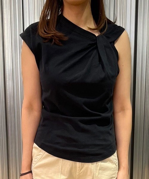 ISABEL MARANT（イザベルマラン）の「ノースリーブカットソー（Tシャツ/カットソー・レディース・ホワイト/ブラック・36/34/38）」の13枚目の写真