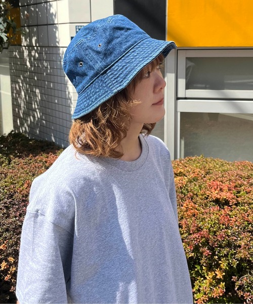 newhattan（ニューハッタン）の「【newhattan】Denim Bucket Hat（ハット・メンズ・ブラック/ブルー/ダークネイビー・M/L）」の13枚目の写真