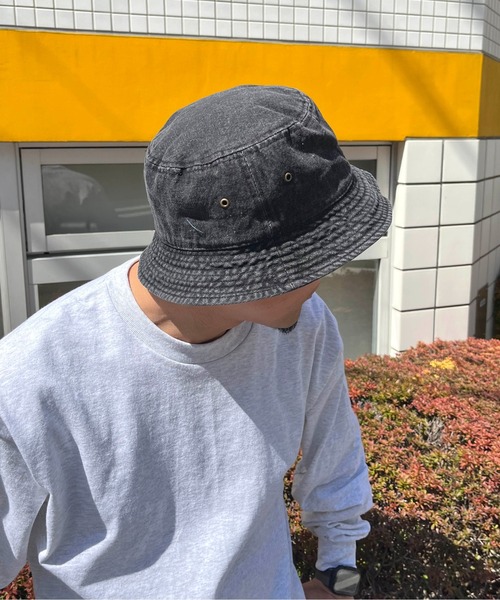 newhattan（ニューハッタン）の「【newhattan】Denim Bucket Hat（ハット・メンズ・ブラック/ブルー/ダークネイビー・M/L）」の9枚目の写真