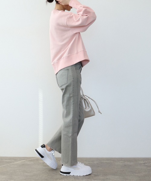 SUGAR ROSE（シュガーローズ）の「【SUGAR　ROSE/シュガーローズ】ボリュームスリーブショートスウェット（Tシャツ/カットソー・レディース・オフホワイト/グレー/ピンク・38）」の8枚目の写真