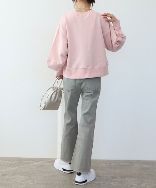 SUGAR ROSE（シュガーローズ）の「【SUGAR　ROSE/シュガーローズ】ボリュームスリーブショートスウェット（Tシャツ/カットソー・レディース・オフホワイト/グレー/ピンク・38）」の9枚目の写真