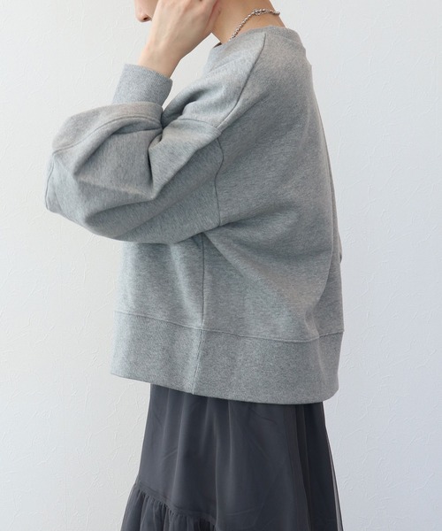 SUGAR ROSE（シュガーローズ）の「【SUGAR　ROSE/シュガーローズ】ボリュームスリーブショートスウェット（Tシャツ/カットソー・レディース・オフホワイト/グレー/ピンク・38）」の11枚目の写真