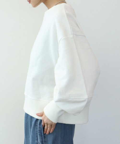 SUGAR ROSE（シュガーローズ）の「【SUGAR　ROSE/シュガーローズ】ボリュームスリーブショートスウェット（Tシャツ/カットソー・レディース・オフホワイト/グレー/ピンク・38）」の17枚目の写真