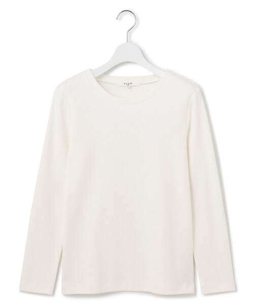23区(ニジュウサンク)の「【SLOW/一部店舗限定】ミドルフライスジャージー 長袖カットソー(Tシャツ/カットソー・レディース・ライトグレー系1/ブラック系1/グリーン系/ホワイト系・40/38)」の12枚目の写真