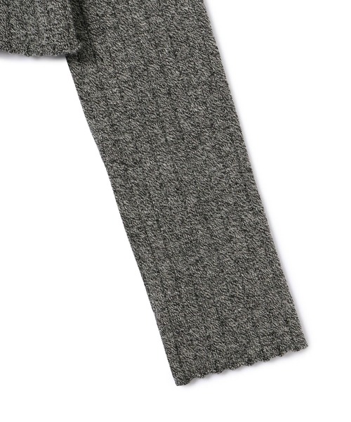 ROPE' PICNIC（ロペピクニック）の「フロントジップショート丈メランジニットプルオーバー（ニット/セーター・レディース・ブラック系その他/ライトグリーン/ブラウン・38）」の6枚目の写真