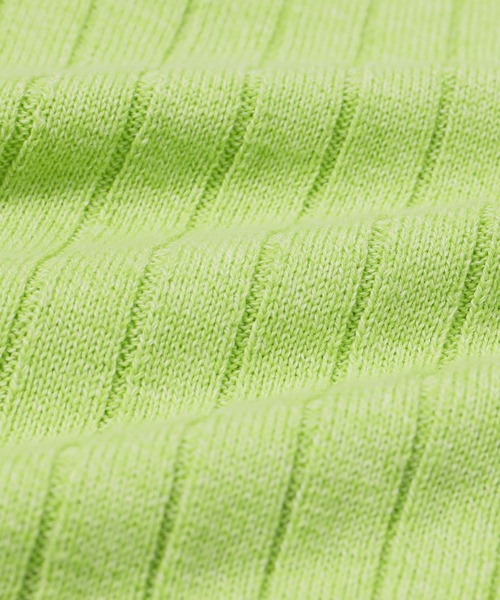 ROPE' PICNIC（ロペピクニック）の「フロントジップショート丈メランジニットプルオーバー（ニット/セーター・レディース・ブラック系その他/ライトグリーン/ブラウン・38）」の4枚目の写真