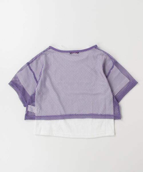 RICH MIX（リッチミックス）の「RICH MIX リッチミックス メッシュT＋ロゴ入りインナーSET アンサンブル（アンサンブル・キッズ・パープル/ブラック・130/160/150/140）」の5枚目の写真