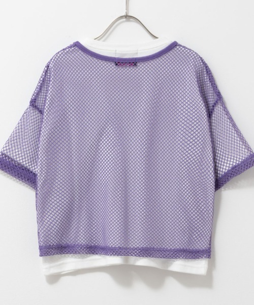 RICH MIX（リッチミックス）の「RICH MIX リッチミックス メッシュT＋ロゴ入りインナーSET アンサンブル（アンサンブル・キッズ・パープル/ブラック・130/160/150/140）」の8枚目の写真