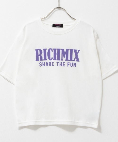RICH MIX（リッチミックス）の「RICH MIX リッチミックス メッシュT＋ロゴ入りインナーSET アンサンブル（アンサンブル・キッズ・パープル/ブラック・130/160/150/140）」の12枚目の写真