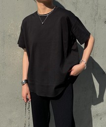 COLLAGE GALLARDAGALANTE | 裾切替半袖Tシャツ(Tシャツ/カットソー)