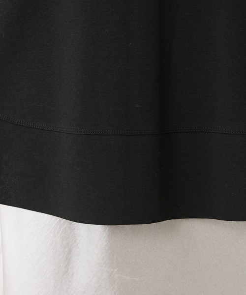 COLLAGE GALLARDAGALANTE(コラージュガリャルダガランテ)の「裾切替半袖Tシャツ(Tシャツ/カットソー・レディース・オフホワイト/ブラック/サックスブルー/ピンク/ネイビー/オレンジ/ライトグレー・FREE)」の12枚目の写真