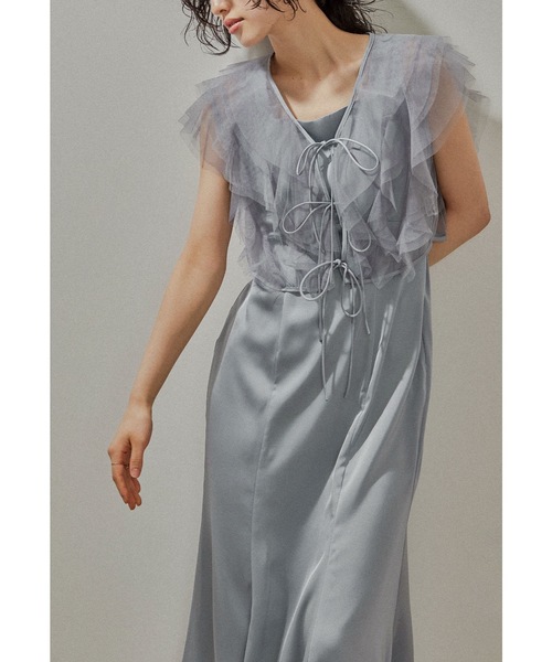【最終値下げ】ヤマダヤpetirobe フリルボレロレイヤードワンピース　結婚式 petirobe '24 spring collection - ｜YAMADAYA STORE