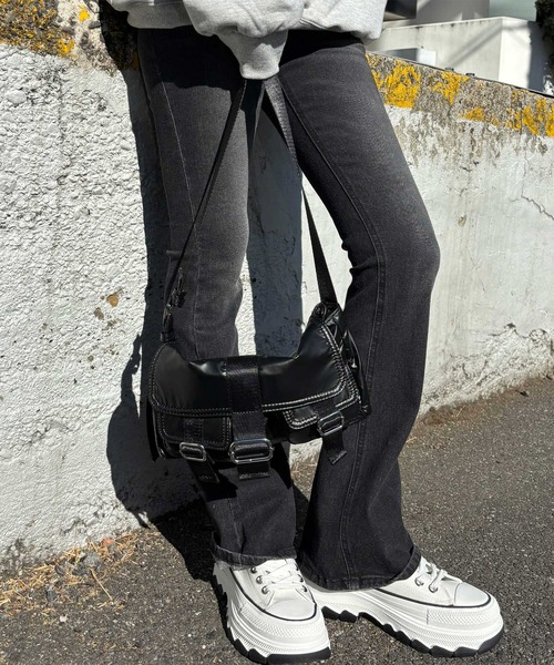 ENVYM（アンビー）の「ナイロンポケットミニバッグ（ショルダーバッグ・レディース・ブラック/シルバー・FREE）」の14枚目の写真