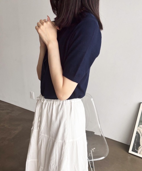 セール】サマーニット Vネックニットトップス韓国 夏服（ニット