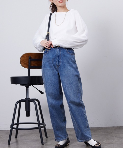 Chez toi(シェトワ)の「オーガンジーレイヤードプルオーバー(Tシャツ/カットソー・レディース・アイボリー/ブラック/グレイッシュベージュ/オレンジ・FREE)」の17枚目の写真