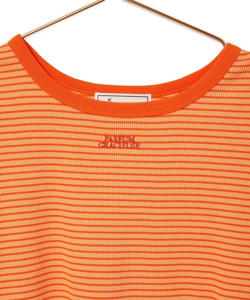 ROPE' PICNIC(ロペピクニック)の「リンガーTシャツ(Tシャツ/カットソー・レディース・グリーン系その他/ブラック/オレンジ系その他・38)」の4枚目の写真