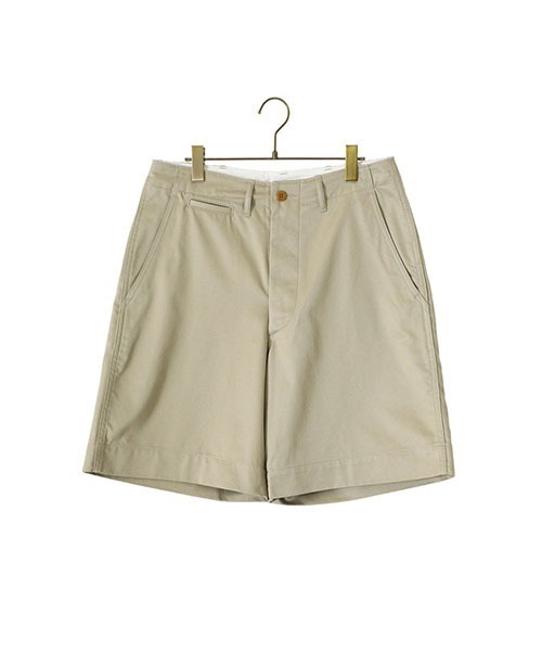 CIOTA（シオタ）の「CIOTA / シオタ：スビンコットン ウエポンチノショーツ：PTLM-135-SHORTS[STD]（チノパンツ・メンズ・ブラック/ベージュ・5）」の12枚目の写真